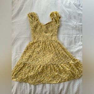 Hollister Yellow Floral Sundress